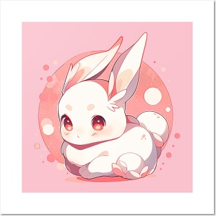 Cute Rabbit Kawaii bunny Anime Posters and Art